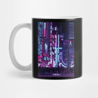 Tokyo Street Neon Synthwave Mug